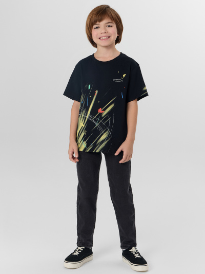 Футболка Mark Formelle 113433/25-38246П-0 черный_печать3_3_сл_на_пол_3_сл_на_ЛВ_рукаве_Д - фото 1