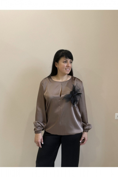 Блуза SK Brand SK7217 коричневый_светлый - фото 1