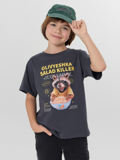 Футболка Mark Formelle 113433/25-38247П-0 графит_печать3_3_сл_на_пол - фото 4