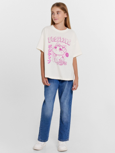 Футболка Mark Formelle 117843/24-27897П-0 слоновая_кость_печать_2_сл_на_пол - фото 3