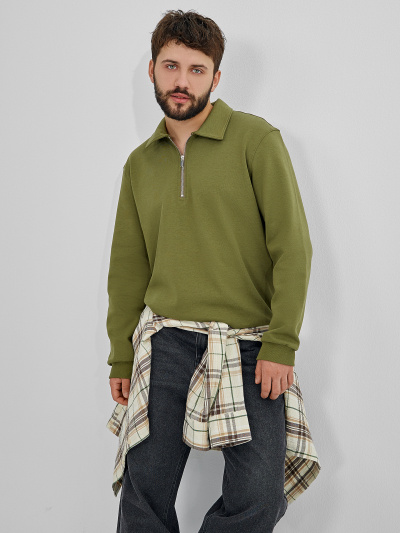 Свитшот Mark Formelle 121954/25-5046Ц-2 св.оливковый - фото 1