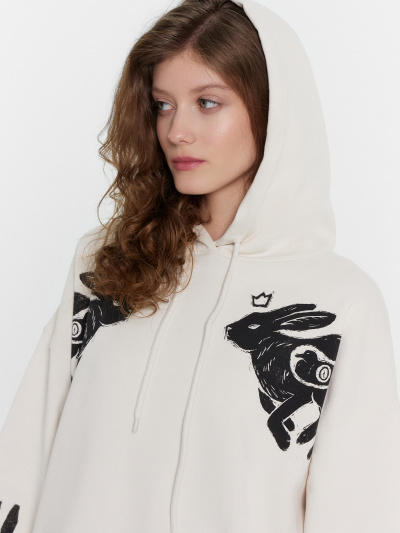 Худи Mark Formelle 122981/24-30073П-7 белый_песок_печать_2_сл_на_пол_2_сл_ПР_рукав_2_сл_Л - фото 5