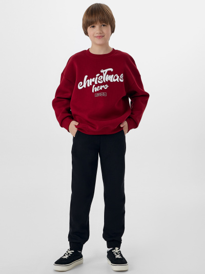 Свитшот Mark Formelle 123437/1/25-38108П-7П т.бордовый_печать_2_сл_на_пол - фото 1