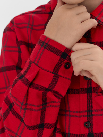 Рубашка Mark Formelle 123440/1/25-38111П-9-2 красно_черная_клетка_670_W_вышивка - фото 3