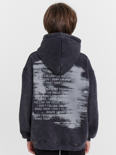 Худи Mark Formelle 123445/24-ОБР29516П-7П ACID_WASH_черный_печать_009.2Худи_Эйсид - фото 5