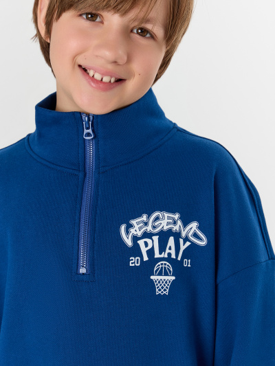 Свитшот Mark Formelle 123472/25-34866П-7 сапфировый_печать_1_сл_на_пол_1сл_на_пол - фото 4