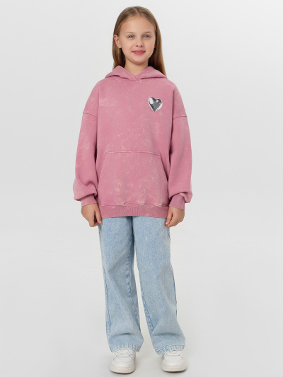 Худи Mark Formelle 127979/25-ОБР36400П-7П ACID_WASH_пыльно_розовый_печать_009.2_Эйсид_1_с - фото 1