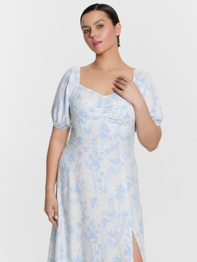 Платье Mark Formelle 152504/24-27338П-9 цветы_на_белом - фото 1