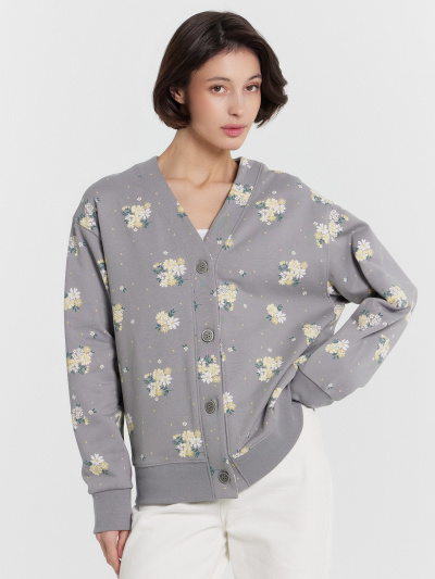 Кардиган Mark Formelle 172114/25-37025П-7 цветы_на_сером - фото 3