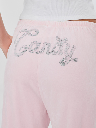 Брюки Mark Formelle 182559/24-33636П-3 розовый_нектар_печать_1сл_аппликация_из_страз_спинк - фото 4