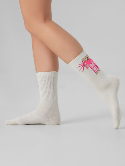 Носки Mark Formelle 217A-3426/253217A-1 молочный_я.красный_капучино_рис.3426 - фото 3