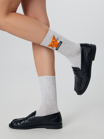 Носки Mark Formelle 217K-2667/23217K-1 св.серый_меланж_рис.2667 - фото 4