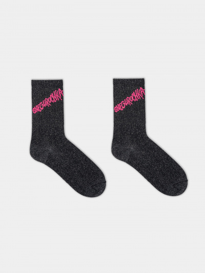 Носки Mark Formelle 217K-3437/25217K черный_серебряный_люрекс_рис.3437 - фото 5