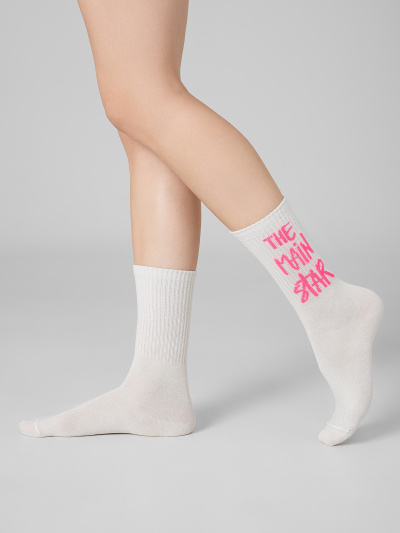 Носки Mark Formelle 217K-3438/25217K молочный_серебр.люрекс_рис.3438 - фото 2