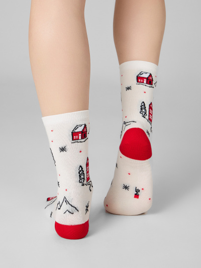 Носки Mark Formelle 273K-3433/25273K-1 молочный_рис.3433 - фото 3