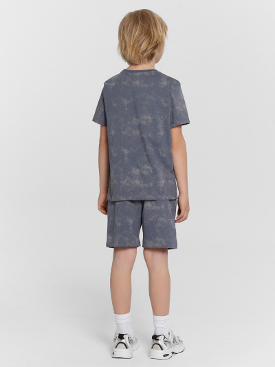 Футболка, шорты Mark Formelle 393329/24-27452П-0 т.серый_acid_wash_печать_2_сл_на_пол_1_сл_на_ЛЕВ_де - фото 2