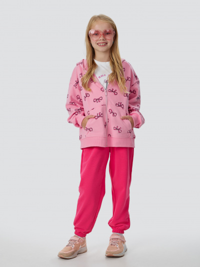 Брюки, жакет, футболка Mark Formelle 397736/25-36703П-7 бантики_на_розовом_маджента_белый_2_сл_на_пол_(фоль - фото 1