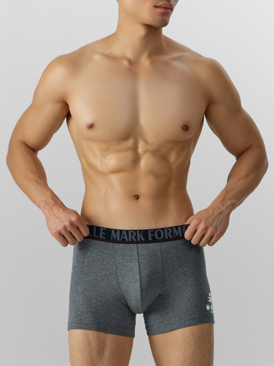 Трусы Mark Formelle 411221/25-4995П-5 меланж_темно_серый_4348_F_печать_2_сл_на_ЛВ_дет_пер - фото 1