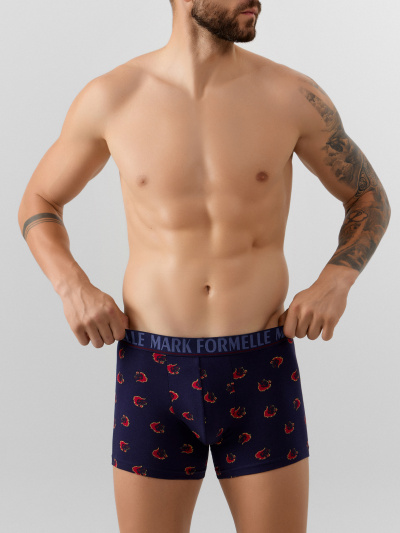 Трусы Mark Formelle 411221/25-4995П-5 огненные_лошади_на_т.синем - фото 1