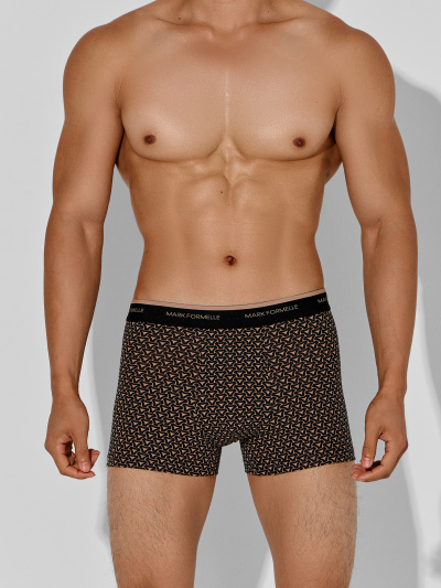 Трусы Mark Formelle 411228-2/25-5164П-5 беж_узор_на_черном_бежевый - фото 1