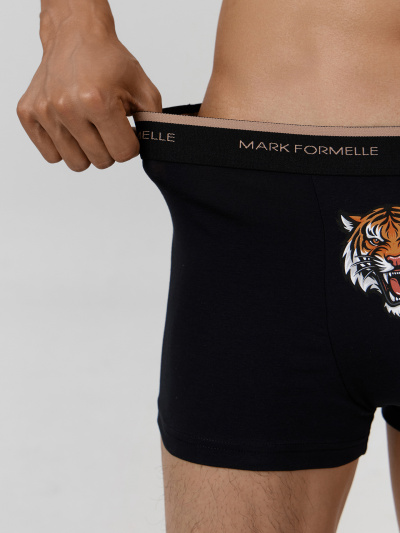 Трусы Mark Formelle 411228/25-4970П-5 черный_печать_3_сл_на_дет_пер - фото 4
