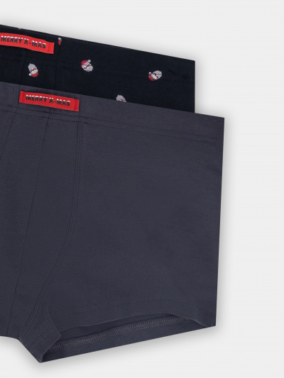 Трусы Mark Formelle 411229-2/25-5099П-5Н мелкая_набивка_на_черном_т.серый_декор - фото 3