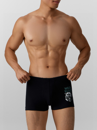 Трусы Mark Formelle 411229-2/25-5165П-5 черный_медведи_на_сером_меланже_3_сл_1тр_на_ЛВ_дет - фото 4