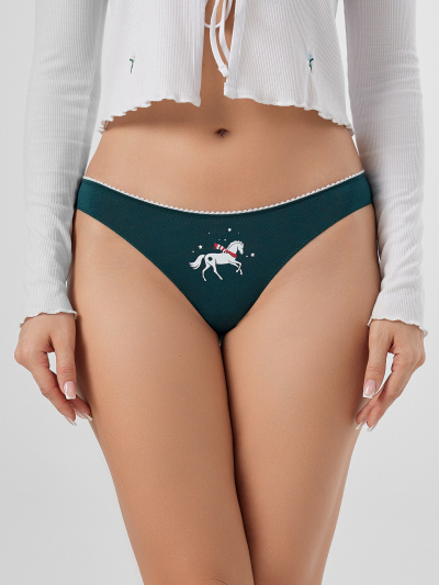 Трусы Mark Formelle 412286/25-14.8-38192П-5 изумруд_печать_2_сл_на_дет_пер - фото 1