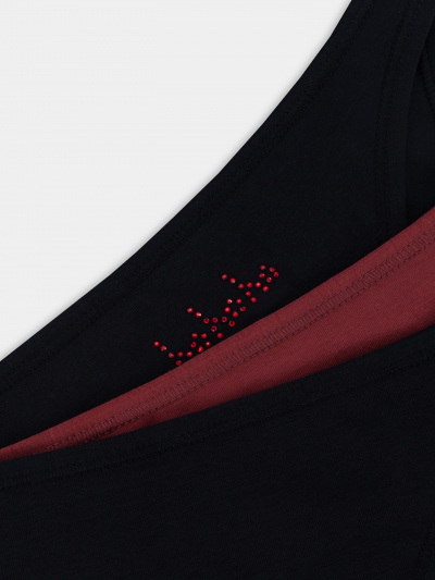 Трусы Mark Formelle 412621-3/25-22.22-38171ПК-5-3 гранатовый_Аппликация_из_страз_(стекло) - фото 1