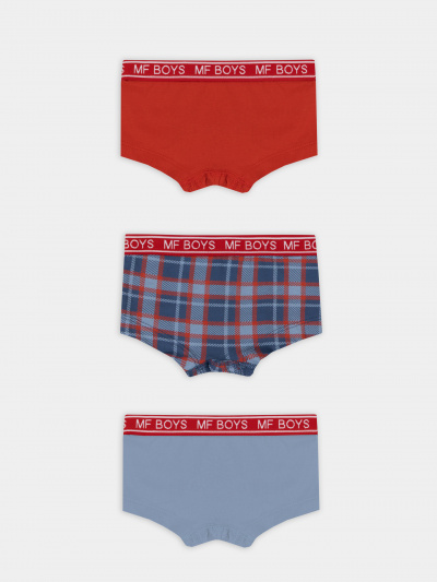 Трусы Mark Formelle 413354-3/25-36864П-5 серо_голубой_ярко_красный_красно_синяя_клетка - фото 1