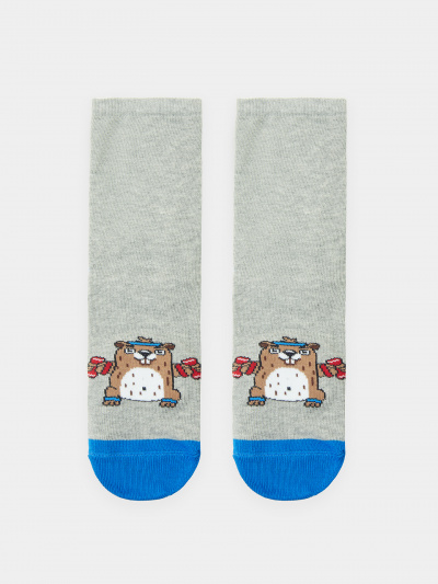 Носки Mark Formelle 430K-1347/B2-21430K-1 серый_меланж_рис.1347 - фото 1