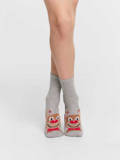 Носки Mark Formelle 430K-3002/B4-24430K-1 серый_меланж_рис.3002 - фото 1