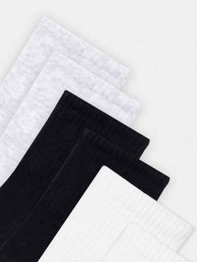 Носки Mark Formelle 444A-1850/B4-233444A белый_сер.меланж_черный_рис.1850 - фото 3