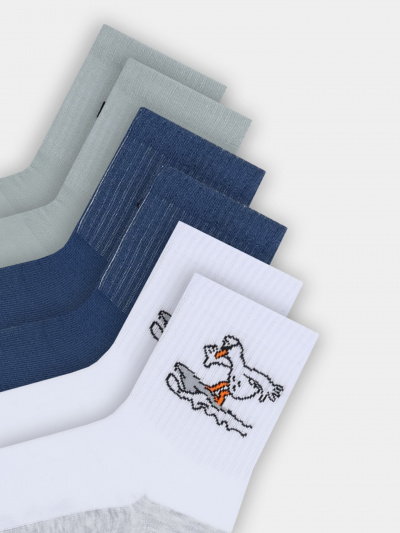 Носки Mark Formelle 444A-3167/B3-253444A джинсовый_св.оливка_белый_рис.3167 - фото 3