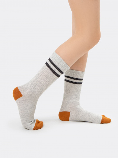 Носки Mark Formelle 444K-2076/B3-22444K-2 св.серый_меланж_рис.2076 - фото 1