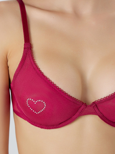 Бюстгальтер Mark Formelle 512625/25-37861Ц-10-3 бордовый_Аппликация_из_страз_(стекло) - фото 4