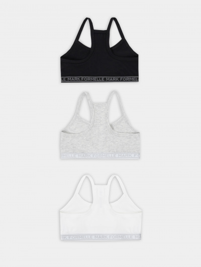 Топ Mark Formelle 517707-3/25-36186Б-5 белый_серый_меланж_4306_А_черный - фото 2