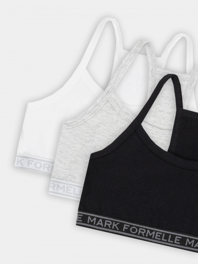 Топ Mark Formelle 517707-3/25-36188Б-5 белый_серый_меланж_4306_А_черный - фото 3