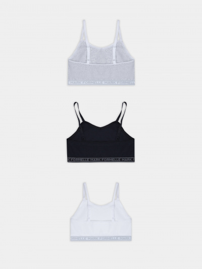 Топ Mark Formelle 517708-3/25-36189Б-1 белый_серый_меланж_4306_А_черный - фото 1