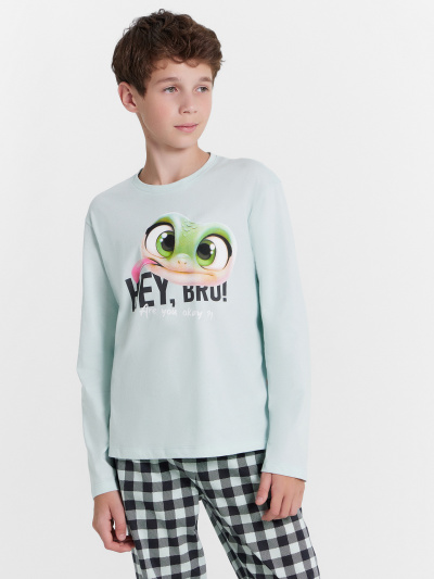 Брюки, джемпер Mark Formelle 563323/24-30522ПП-0 пыльная_мята_графитовая_клетка_3_сл_на_пол - фото 3