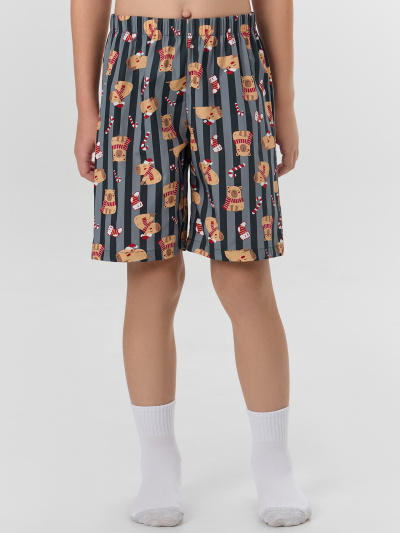 Футболка, шорты Mark Formelle 563329/25-33883ПП-14 спелая_вишня_капибары_на_графитовой_полоске_3_сл_ - фото 5