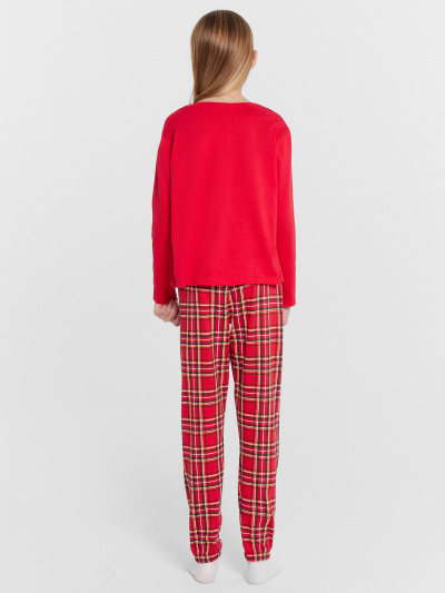 Брюки, джемпер Mark Formelle 567740/24-30719ПП-5 красный_красная_клетка_3_сл_на_пол - фото 3