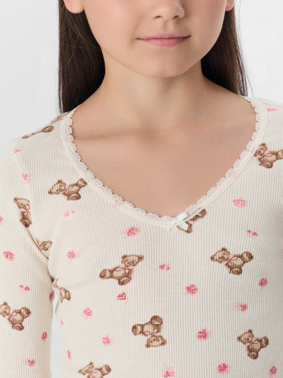 Брюки, джемпер Mark Formelle 567758/25-36079ПП-1 мишки_с_цветами_на_молоке_серый_меланж_4306_А - фото 3