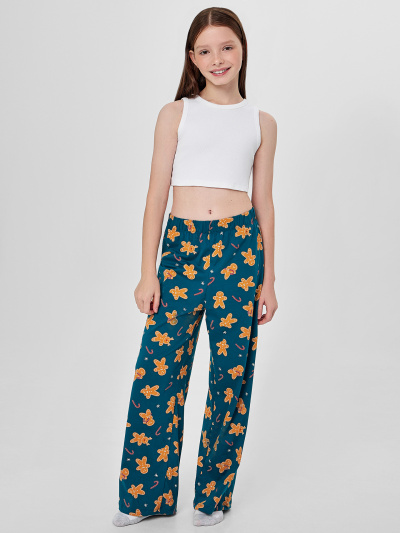 Брюки Mark Formelle 587001/25-37366ПП-0 праздничные_печеньки_на_зеленом - фото 1