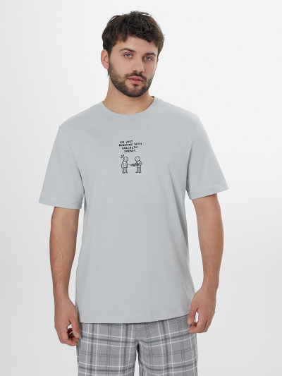 Футболка, шорты Mark Formelle 591044/25-5076ПП-0 св.серый_св.серая_клетка_2_сл_на_пол - фото 1