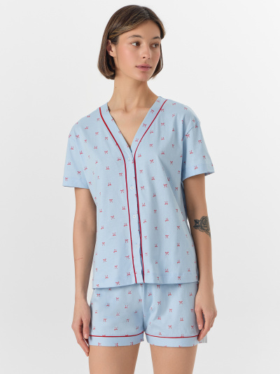 Рубашка, шорты Mark Formelle 592348/25-37734ПП-0 бантики_на_голубом - фото 2