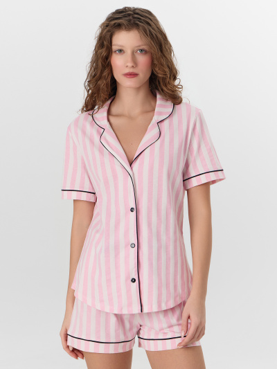 Рубашка, шорты Mark Formelle 592478-1/25-41894ПП-0 розовая_полоска - фото 2