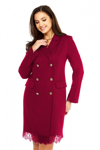 Платье Милора-стиль 1413 красный - фото 2