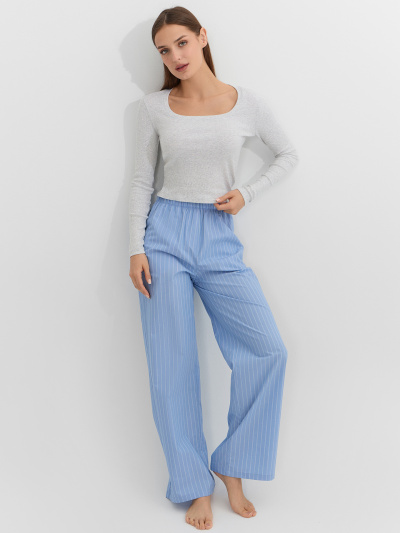 Брюки, джемпер Mark Formelle 592549/25-34938ПП-14 серый_меланж_4306_А_белые_полосы_на_т.голубом - фото 1