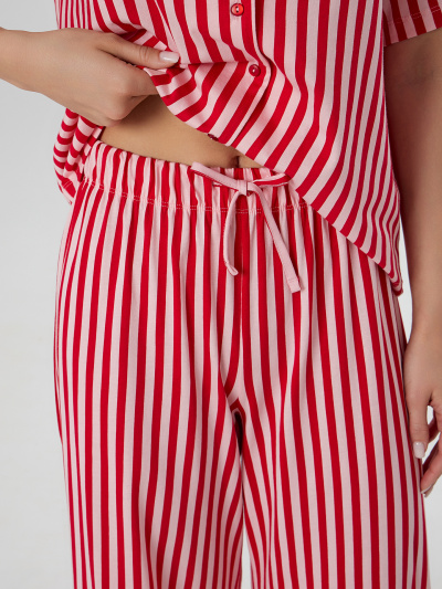 Брюки, рубашка Mark Formelle 592554/25-35489ПП-0 розово_красная_полоска - фото 3